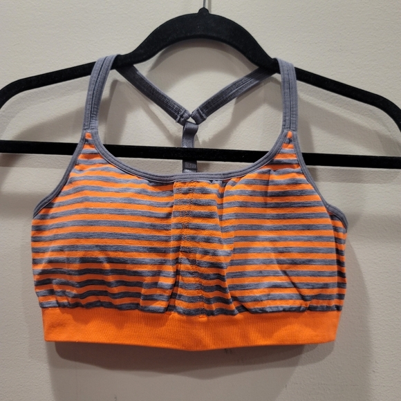 Athleta Up Tempo Energy Microstripe Bra - L - Picture 1 of 3